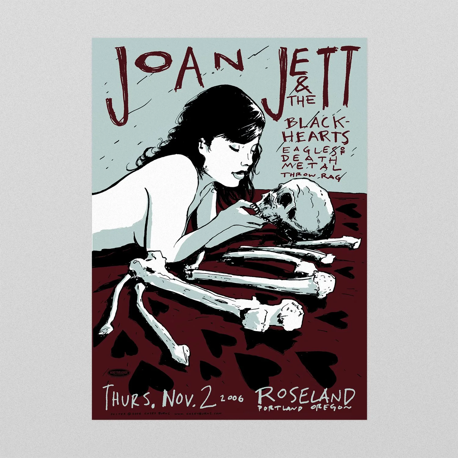 Joan Jett / Eagles of Death Metal / Throw Rag Poster, Portland